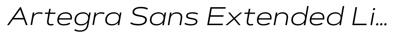 Artegra Sans Extended Light Italic